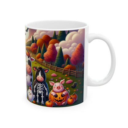 Spooky Sips Halloween Farm Animals Mug