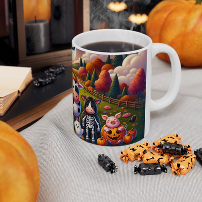 Spooky Sips Halloween Farm Animals Mug