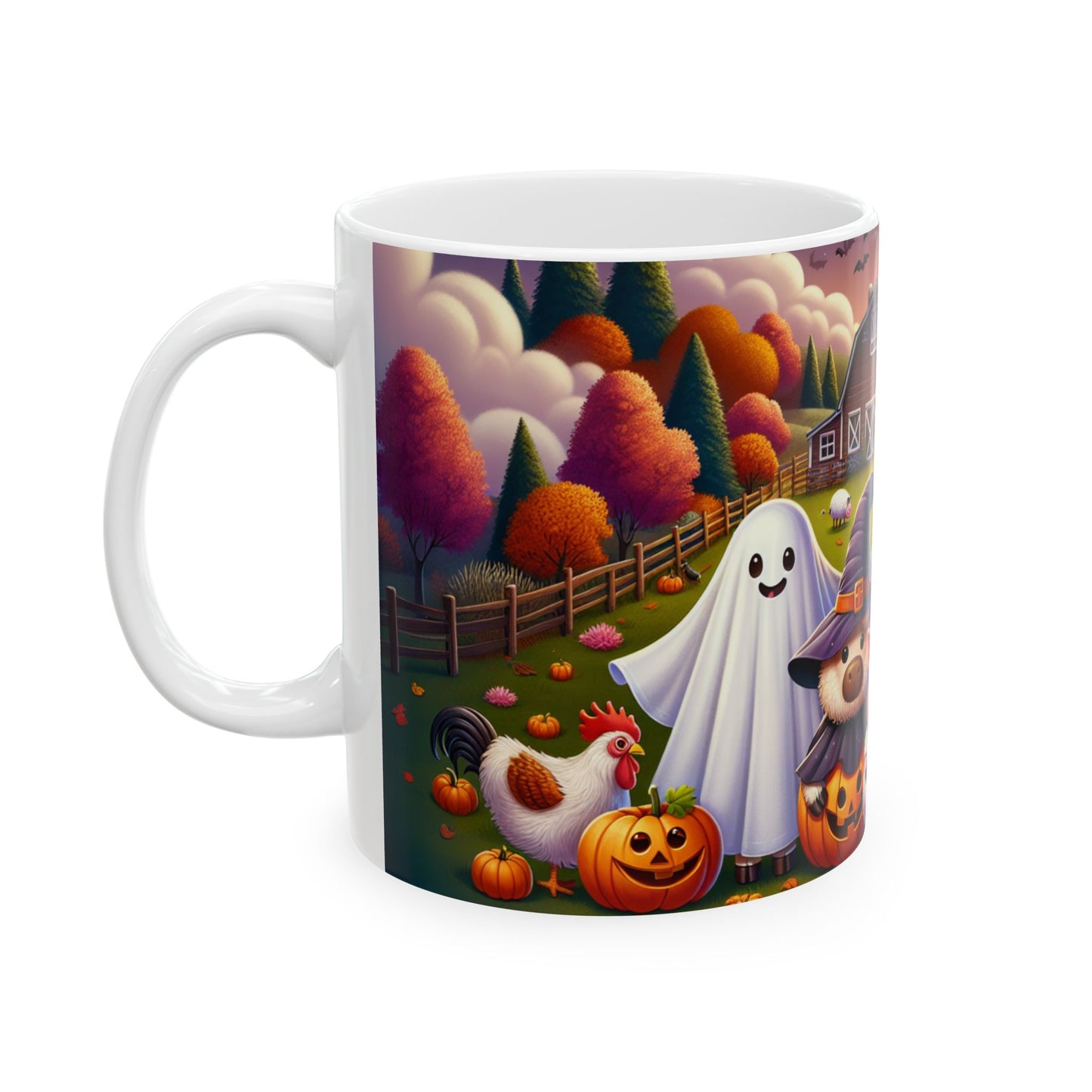 Spooky Sips Halloween Farm Animals Mug